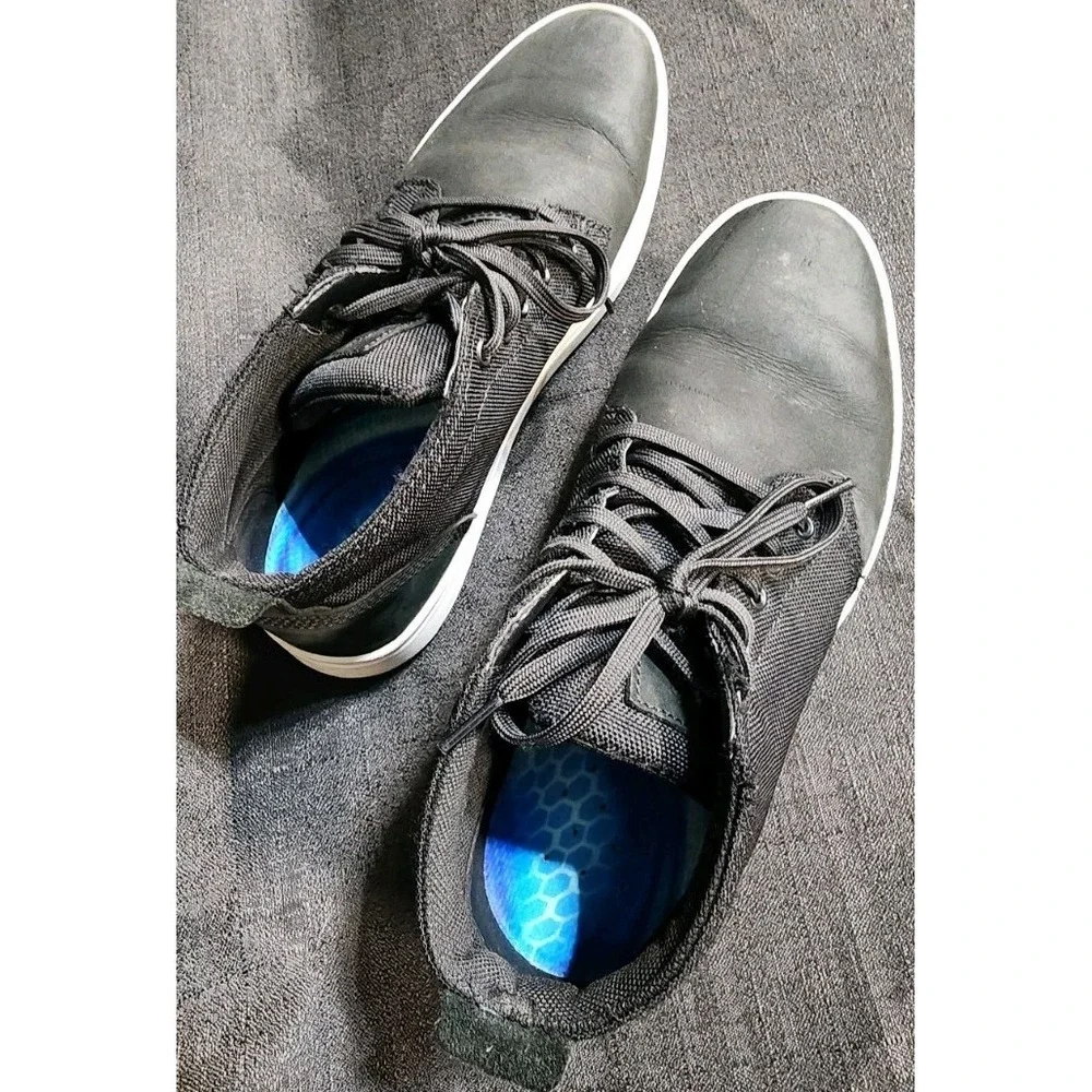 Timberland Davis Square Chukka Black‎ Nubuck Leather Sneaker Men's Size 11 EUC